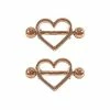 Discount β Rose Goldtone Heart Nipple Shields - 14 Gauge β€οΈ 2 Discount β Rose Goldtone Heart Nipple Shields - 14 Gauge β€οΈ -Playboy Shop 03912938