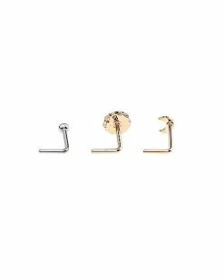 Top 10 π Multi-Pack Black CZ Moon L-Bend Nose Rings 3 Pack - 20 Gauge β 13 Top 10 π Multi-Pack Black CZ Moon L-Bend Nose Rings 3 Pack - 20 Gauge β -Playboy Shop 03913027 d