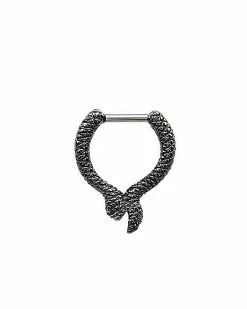Budget 😉 Black Snake Clicker Septum Ring - 16 Gauge 😍