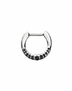 Coupon ✨ Black Lunar Moon Phases Clicker Septum Ring - 16 Gauge ⌛