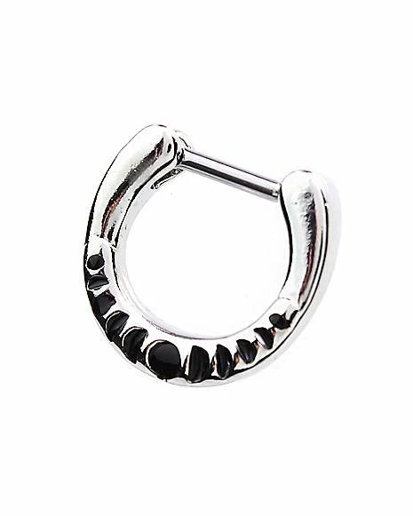 Coupon ✨ Black Lunar Moon Phases Clicker Septum Ring - 16 Gauge ⌛ 5 Coupon ✨ Black Lunar Moon Phases Clicker Septum Ring - 16 Gauge ⌛ - Image 3