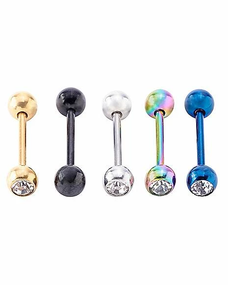Flash Sale π₯° Multi-Pack Assorted CZ Barbells 5 Pack - 14 Gauge π 4 Flash Sale π₯° Multi-Pack Assorted CZ Barbells 5 Pack - 14 Gauge π - Image 2