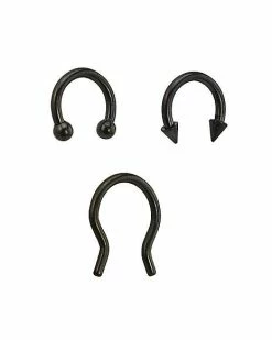 Hot Sale 🔔 Black Nose Ring 3 Pack - 16 Gauge ❤️ -Playboy Shop 03913241 b