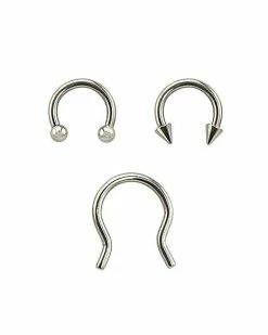 Best Pirce 🥰 Septum Nose Ring 3 Pack - 16 Gauge 😉 -Playboy Shop 03913258 a