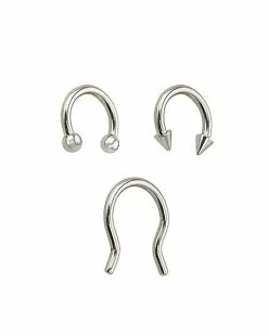 Best Pirce 🥰 Septum Nose Ring 3 Pack - 16 Gauge 😉 -Playboy Shop 03913258 b