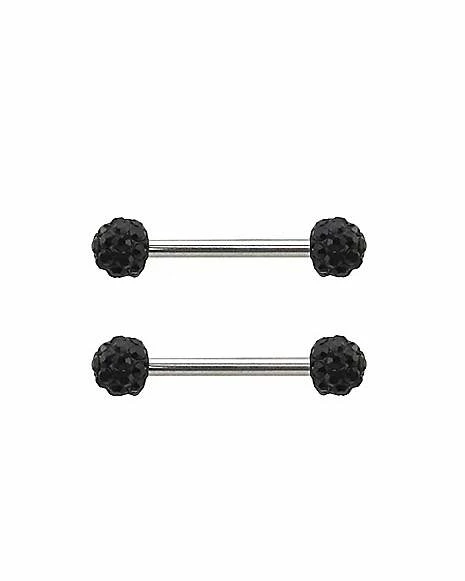 Promo π Black Titanium Pave Nipple Barbells - 14 Gauge π₯° 3 Promo π Black Titanium Pave Nipple Barbells - 14 Gauge π₯°