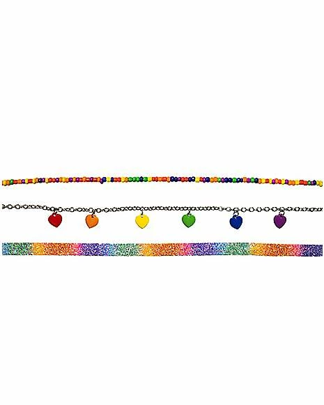 Wholesale π Multi-Pack Rainbow Pride Necklaces - 3 Pack π 3 Wholesale π Multi-Pack Rainbow Pride Necklaces - 3 Pack π