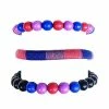 Cheapest 🛒 Multi-Pack Bisexual Pride Cord and Beaded Bracelets - 3 Pack 👍 -Playboy Shop 03916335 a