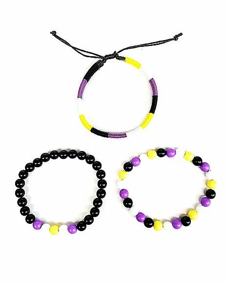 Deals 🔥 Multi-Pack Nonbinary Pride Cord and Beaded Bracelets - 3 Pack ❤️ 4 Deals 🔥 Multi-Pack Nonbinary Pride Cord and Beaded Bracelets - 3 Pack ❤️ - Image 2