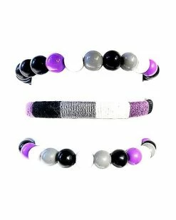 Hot Sale 🧨 Multi-Pack Asexual Pride Cord and Beaded Bracelets - 3 Pack ⭐