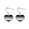Best Pirce ✨ Asexual Pride Heart Dangle Earrings - 18 Gauge ⌛ -Playboy Shop 03916459