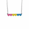 Outlet 👏 Pansexual Pride Hearts Bar Necklace ⭐ -Playboy Shop 03916525 a