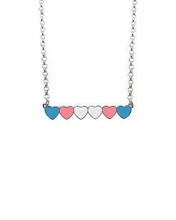 Deals 💯 Transgender Pride Heart Bar Necklace 😉