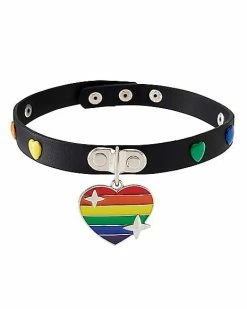 Best Pirce 🎁 Pride Heart Studded Choker Necklace 😉
