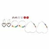 New 🤩 CZ Rainbow Star Heart and Rose Earrings - 6 Pair ⌛ -Playboy Shop 03916913 a
