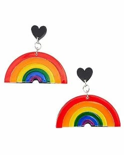 Coupon 🎉 Rainbow Heart Dangle Pride Earrings ⌛
