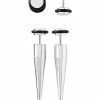 Best deal ✨ Silvertone Fake Plugs and Tapers 2 Pair - 18 Gauge ⭐