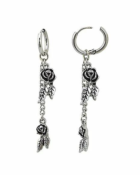 Deals β Double Rose Dangle Huggie Hoop Earrings - 18 Gauge π₯ 3 Deals β Double Rose Dangle Huggie Hoop Earrings - 18 Gauge π₯