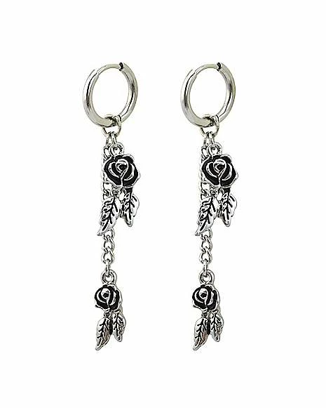 Deals β Double Rose Dangle Huggie Hoop Earrings - 18 Gauge π₯ 4 Deals β Double Rose Dangle Huggie Hoop Earrings - 18 Gauge π₯ - Image 2