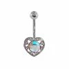 Buy ✔️ CZ Heart Sun Belly Ring - 14 Gauge 🔔 -Playboy Shop 03920196 a