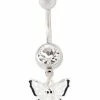 Brand new π CZ Black and White Butterfly Dangle Belly Ring - 14 Gauge β 2 Brand new π CZ Black and White Butterfly Dangle Belly Ring - 14 Gauge β -Playboy Shop 03920444 a