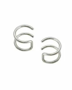 New 👍 Silvertone Double Bar Ear Cuffs 🥰 -Playboy Shop 03920600 b