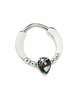 Outlet 🛒 Faux Abalone Hinged Septum Ring - 16 Gauge 🤩 -Playboy Shop 03920741 c