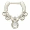 Brand new ❤️ Teardrop CZ Filigree Clicker Septum Ring - 16 Gauge 🛒 -Playboy Shop 03920758 a