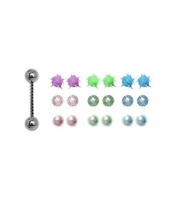 Top 10 💯 Spiral Barbell with Extra Balls 9 Pair - 14 Gauge 🔥 -Playboy Shop 03921046 b