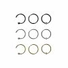 Coupon 😍 Multi-Pack CZ Black Goldtone and Silvertone Captive Bead Rings Hoop Nose Rings and Half Hoop Nose Rings 9 Pack - 20 Gauge 💯 -Playboy Shop 03921715