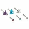 Best deal π Multi-Pack Triangle and Round CZ Bone Nose Rings 6 Pack - 20 Gauge π 2 Best deal π Multi-Pack Triangle and Round CZ Bone Nose Rings 6 Pack - 20 Gauge π -Playboy Shop 03921723 a