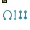 Hot Sale 🔥 Multi-Pack Glow In The Dark Blue Horseshoe Ring Curved Barbell and Labret Rings 4 Pack - 16 Gauge 👍 -Playboy Shop 03921913 a