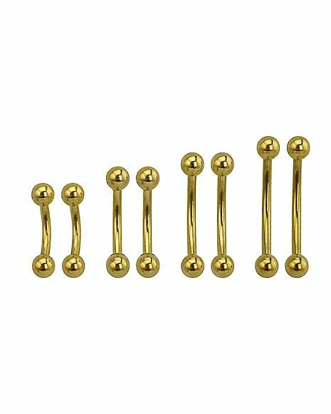 Best Sale π Multi-Pack Goldtone Curved Barbells 8 Pack - 16 Gauge β 4 Best Sale π Multi-Pack Goldtone Curved Barbells 8 Pack - 16 Gauge β - Image 2