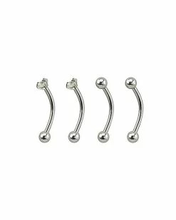Cheapest ✔️ Multi-Pack Prong CZ Curved Barbells 4 Pack - 16 Gauge ⭐ 6 Cheapest ✔️ Multi-Pack Prong CZ Curved Barbells 4 Pack - 16 Gauge ⭐ -Playboy Shop 03922044 b