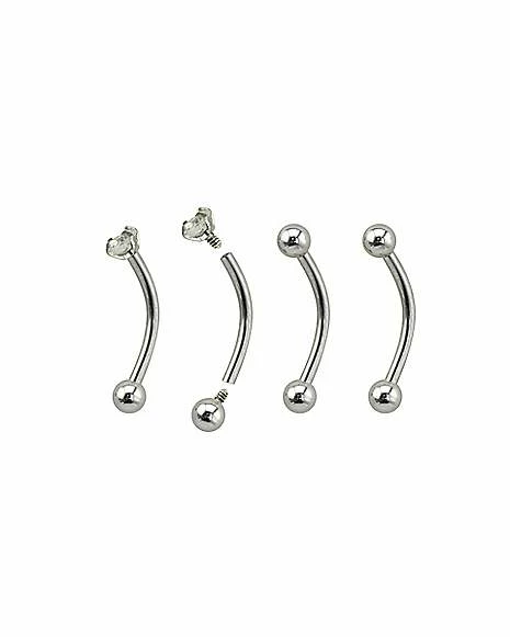 Cheapest ✔️ Multi-Pack Prong CZ Curved Barbells 4 Pack - 16 Gauge ⭐ 5 Cheapest ✔️ Multi-Pack Prong CZ Curved Barbells 4 Pack - 16 Gauge ⭐ - Image 3