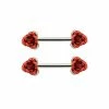 Outlet 🔥 Red Rose Nipple Barbells - 14 Gauge 👍 -Playboy Shop 03923059 a