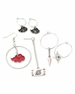 Best reviews of 👍 Naruto Mismatch Stud and Hoop Earrings - 6 Pack 👏