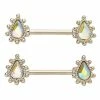 Cheap 😉 Teardrop CZ Bali Nipple Barbells - 14 Gauge ⭐ -Playboy Shop 03923877 a
