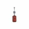Outlet ✨ CZ Ticket to Hell Dangle Belly Ring - 14 Gauge 🎉 -Playboy Shop 03925237