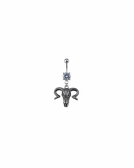 Deals β€οΈ CZ Evil Goat Pendant Dangle Belly Ring - 14 Gauge π€© 3 Deals β€οΈ CZ Evil Goat Pendant Dangle Belly Ring - 14 Gauge π€©