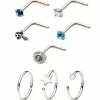 Hot Sale β¨ Multi-Pack Mushroom and Star L-Bend Nose Rings and Hoop Nose Rings 9 Pack - 20 Gauge β€οΈ 2 Hot Sale β¨ Multi-Pack Mushroom and Star L-Bend Nose Rings and Hoop Nose Rings 9 Pack - 20 Gauge β€οΈ -Playboy Shop 03925625 a