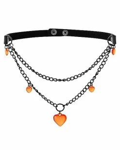 Budget 🤩 Heart Double Chain Choker Necklace 😍 -Playboy Shop 03926292 b