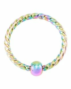 Best reviews of 😉 Rainbow Twist Captive Septum Ring - 16 Gauge 🧨