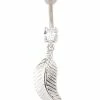 Best Pirce π CZ Feather Titanium Dangle Belly Ring - 14 Gauge β¨ 1 Best Pirce π CZ Feather Titanium Dangle Belly Ring - 14 Gauge β¨ -Playboy Shop 03930336 a