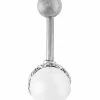 Top 10 🎁 Silverplated Titanium Pearl Banana Belly Ring - 14 Gauge 🌟 -Playboy Shop 03930344 a
