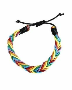 Budget 🌟 Rainbow Woven Braid Bracelet ✔️