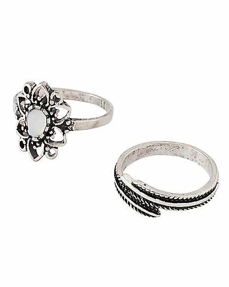 Best Pirce π Opal-Effect Lotus Rings - 5 Pack β 5 Best Pirce π Opal-Effect Lotus Rings - 5 Pack β - Image 3