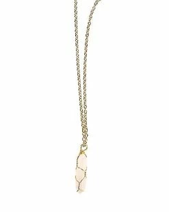 Cheap 👏 Rose Quartz Semi-Precious Stone Necklace ⭐