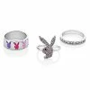 Outlet 🔔 Multi-Pack CZ Playboy Bunny Rings - 3 Pack 👍 -Playboy Shop 03932027 a