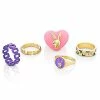 Deals 😍 Multi-Pack Heart Playboy Bunny Rings - 5 Pack 🤩 -Playboy Shop 03932084 a